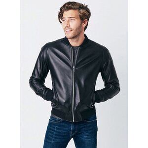 NWT Cadogan ASPEN Men's 100% Leather Bomber Jacket, Size Large - $575 Retail